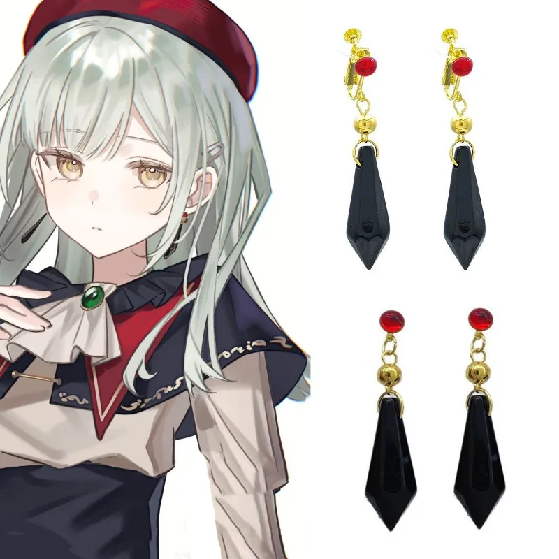 Фото BanG Dream серьги женские Ave Mujica серьги-гвоздики для женщин Cos Wakaba Mutsumi подарок на вечеринку модный тренд металлические аксессуары Mortis №1