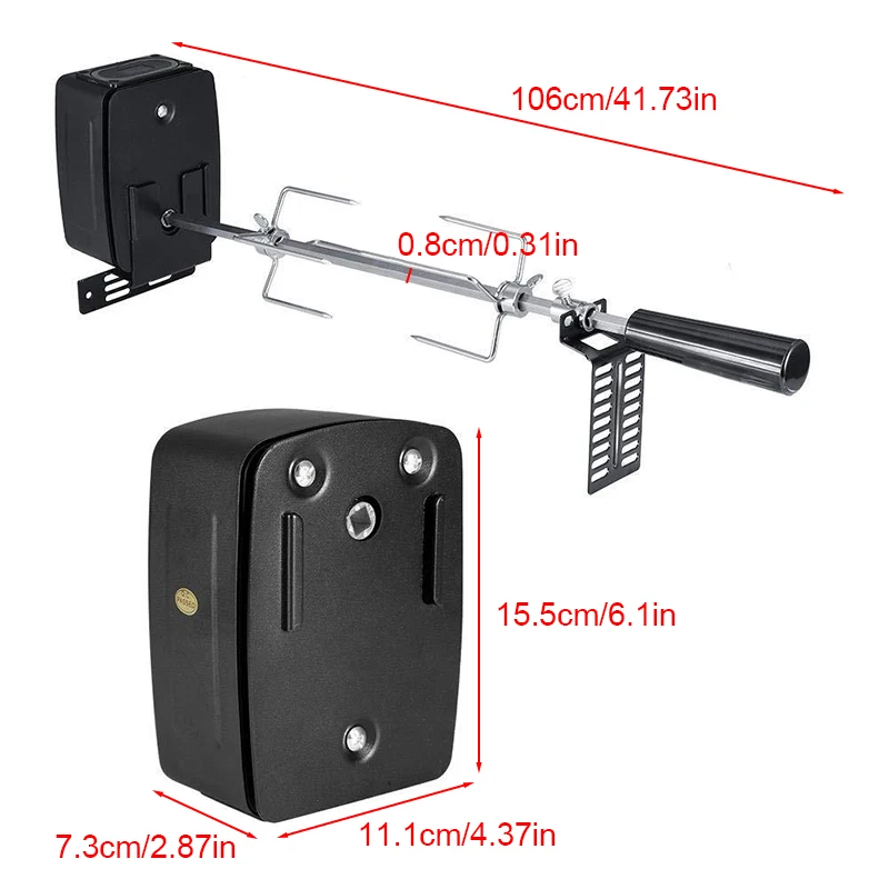 automatic bbq grill rotisserie electric bbq motor metal outdoor spit roaster rod charcoal beef pig chicken camping cooking tools free global shipping