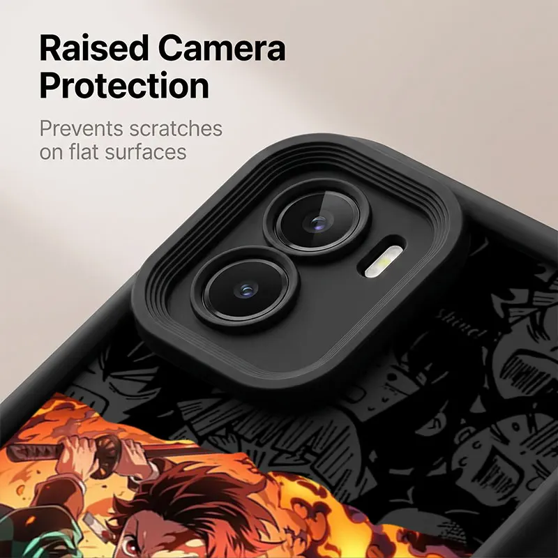 Фото Чехол для телефона с изображением аниме Kimetsu No Yaiba Demon Slayer для Vivo iQOO Z9 V30E V30 Lite V50 V60 V70 Y04 Y05 Y39 Y55 Y58 Y75 Y200 Y300 Y400 №3