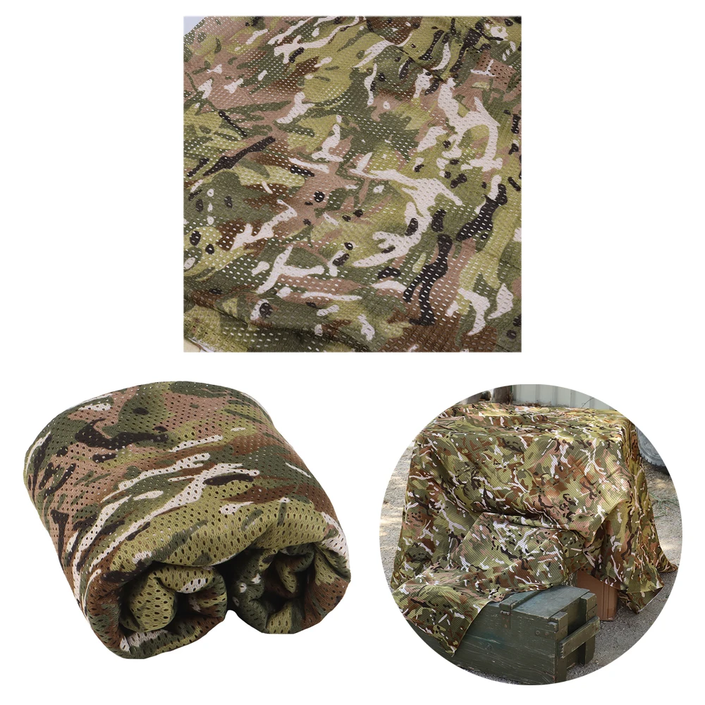 Camouflage Net Outdoor Tactical Decorative Fabric Polyester Folding Surface Netting 1.5*2m