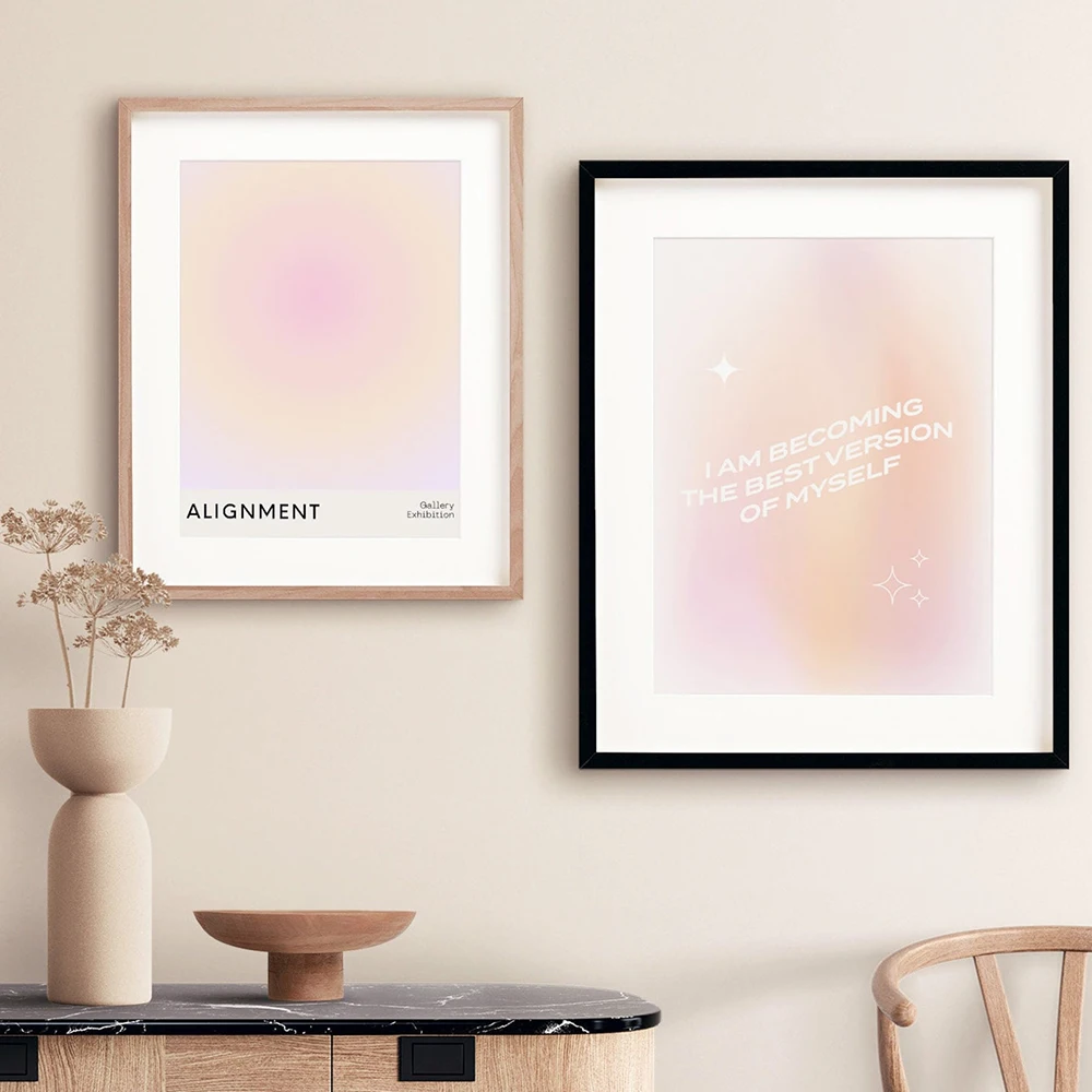 Винтажный открытый градиентный художественный плакат и принты закон