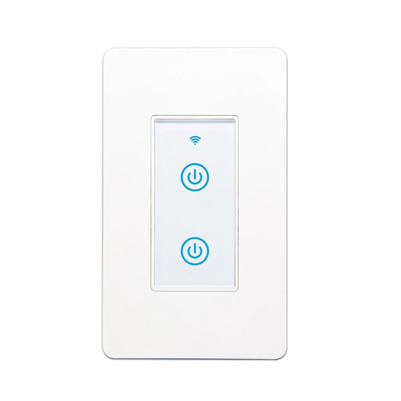 

Smart Touch Switch 0.5w No Hub Required Smart Life App Timing Remote Control Support Alexa Google Home Wifi Switches 2 Gangs