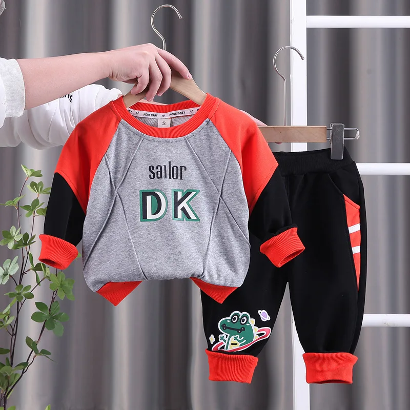 

Boys Clothing Sets Spring Autumn Children Cotton T-shirts Pants 2pcs Tracksuits For Baby 1 To 5 Years Kids Sports Suit Outfits