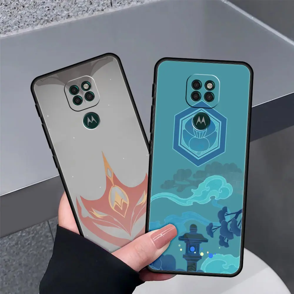 hot genshin impact game phone case for motolora moto g50 g60 g30 g9 play g8 power lite g stylus edge 20 lite one fusion cover free global shipping