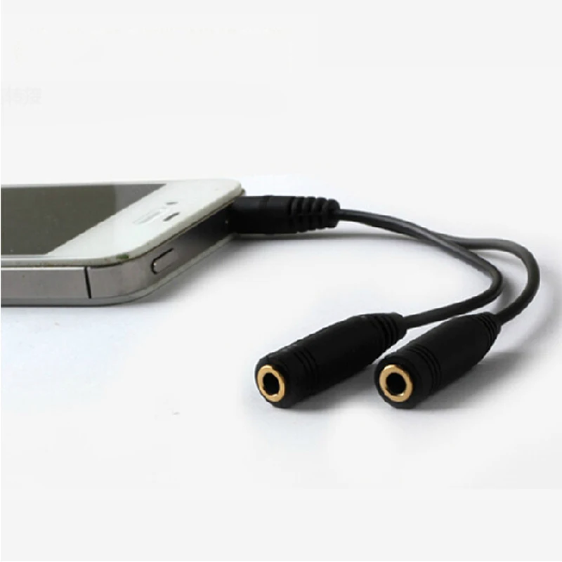 

3.5mm Stereo Headphone Audio Y Splitter Cable Adapter Plug Jack Cord Female Headphone Audio Adapter Cable Professional Audio