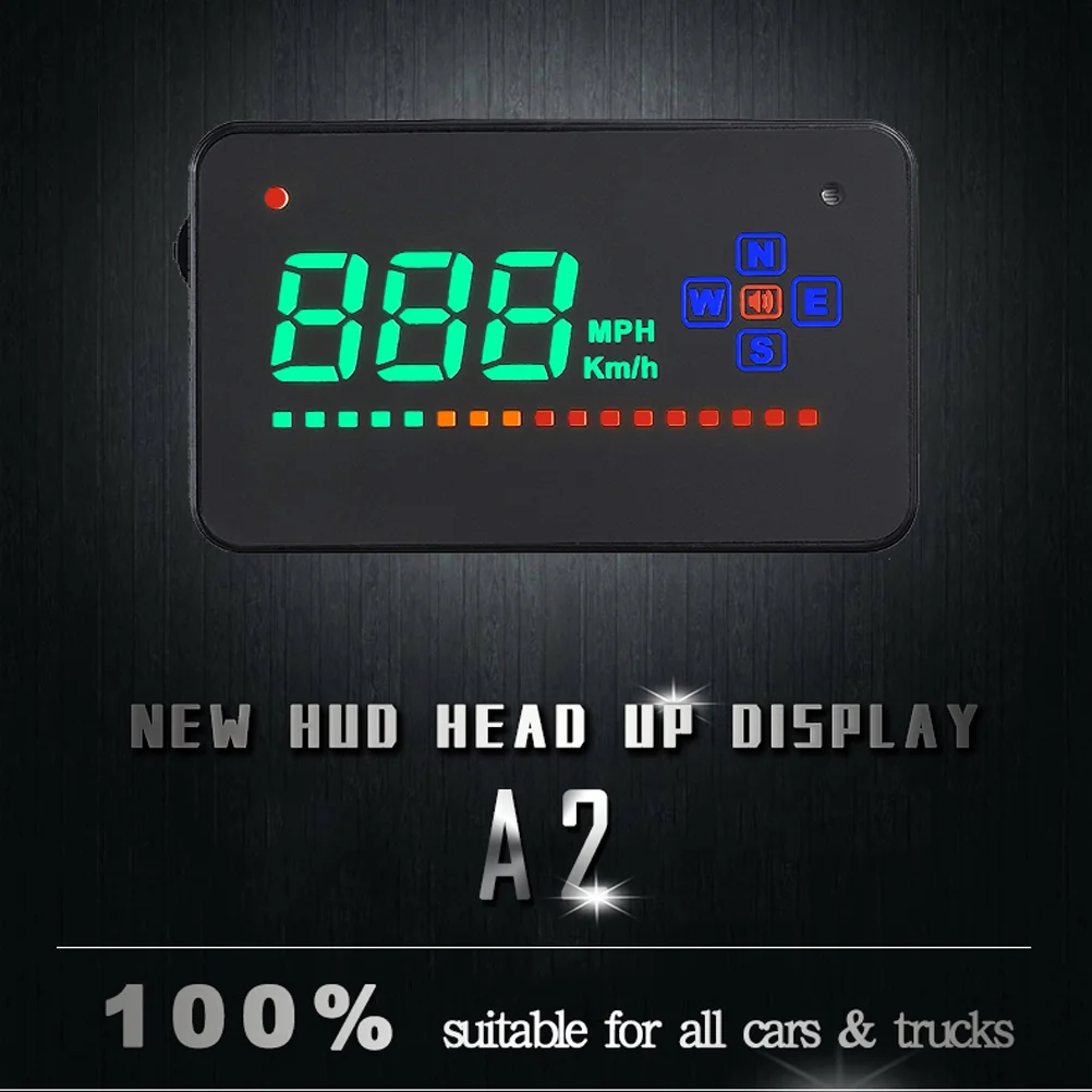 

New Display Digital Universal Car HUD Speedmeter Over Reminder MPH (Black)