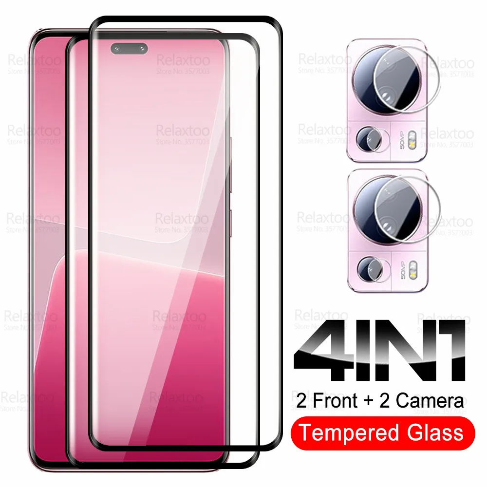 

4 в 1 закаленное стекло для камеры Xiao mi 13 Lite защита для экрана Xiami Xaomi Mi 13 Lite Mi13 Light 2023 защитная пленка