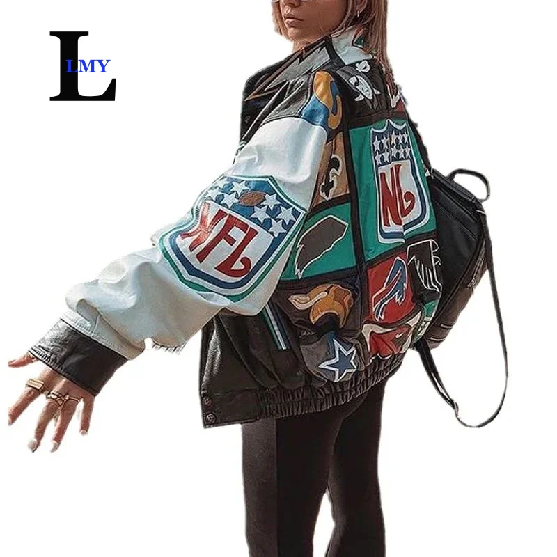 2024 винтажная бейсбольная одежда с принтом университетские куртки-бомберы на