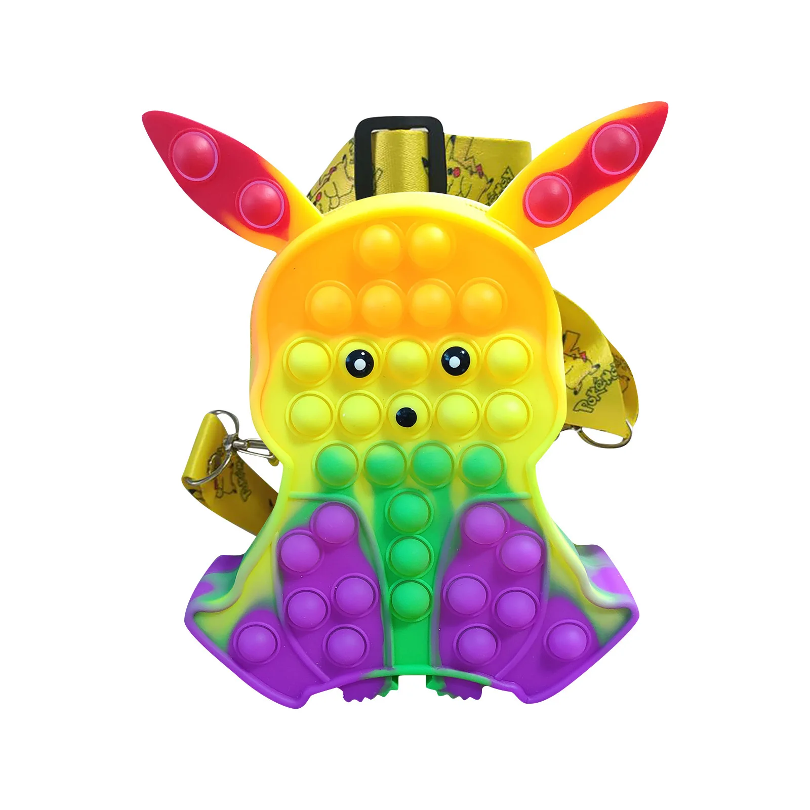 

Игрушка-антистресс поп-It, сумки через плечо с покемоном Пикачу, аниме пузырьковая игрушка-антистресс для детей