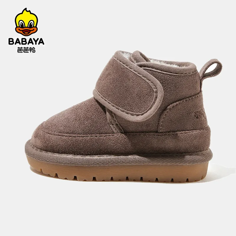 Babaya Baby Snow Boots Boys Plush Cotton Shoes for Kids 2022 New Winter Shoes Children Girls Cotton Short Boots Thickened