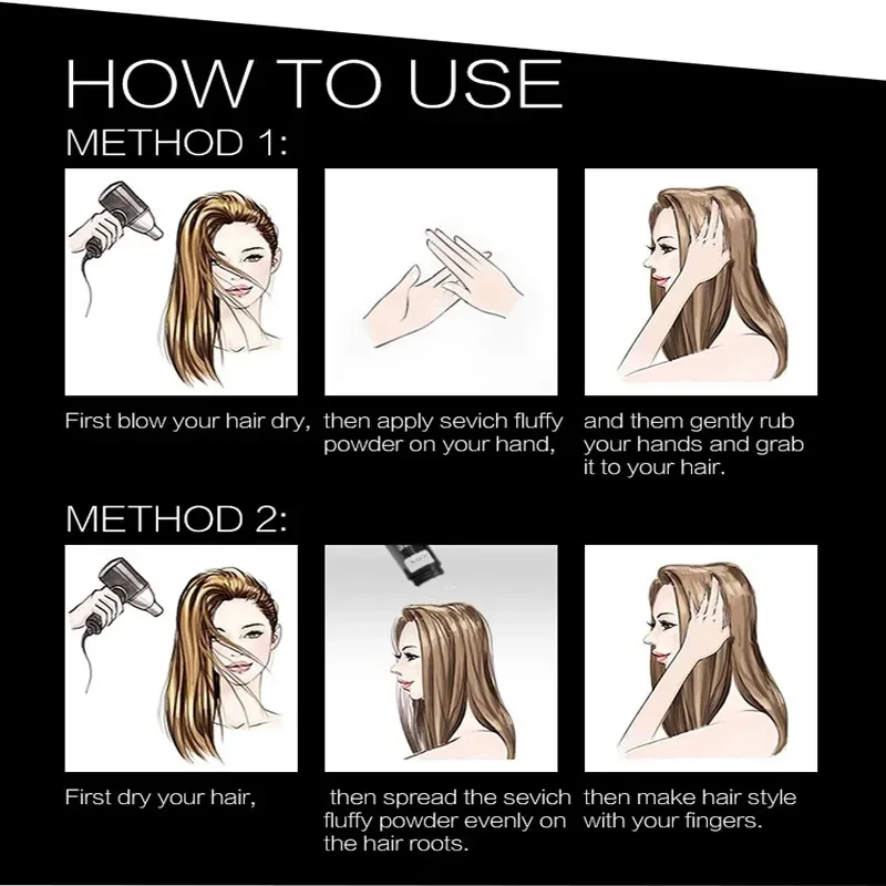 Пудра для пушистых волос унисекс моделирующие парикмахерские инструменты