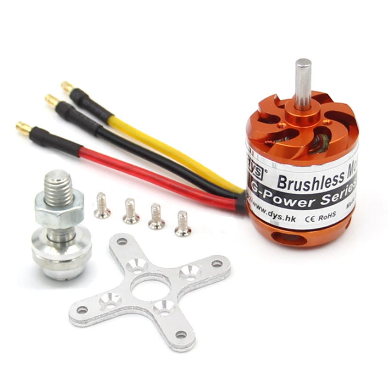 DYS D3542 3542 1450KV 1250KV 1000KV бесщеточный двигатель 2 ~ 4S Lipo 5 мм Диаметр вала золотистый и серебристый для 70A ESC беспилотных летательных аппаратов с неподвижным крылом