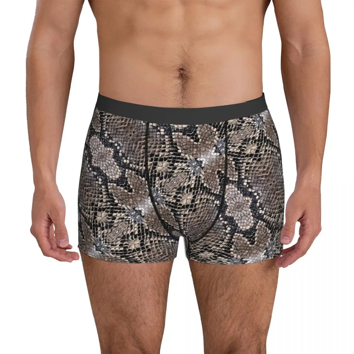 

Нижнее белье с принтом змеиной кожи Greys and Серебристые мужские трусы с принтом пикантные Мягкие Шорты-боксеры высокого качества шорты брифы