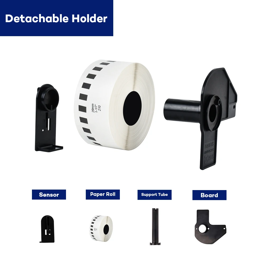 2 Рулонные этикетки, совместимые с термопринтером Brother QL570, DK 22205, DK11209, DK22205, непрерывные и контурные этикетки стандартного размера для адресов.