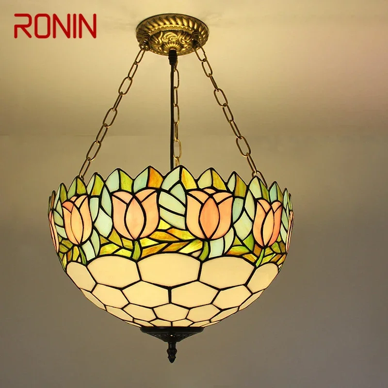 Подвесной светильник RONIN Tiffany светодиодный ретро-креативный для гостиной