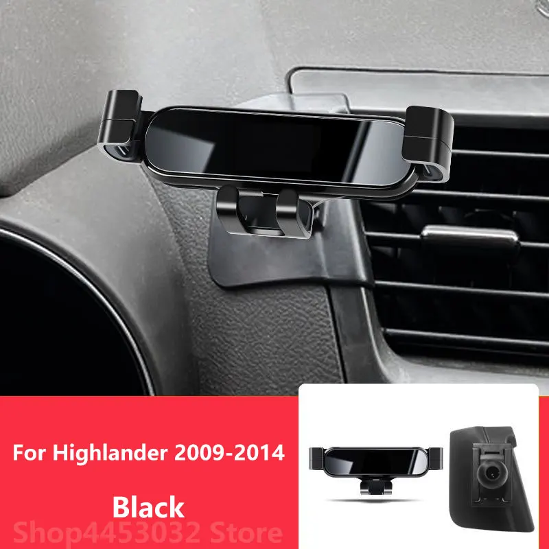 

Car Mobile Phone Holder For Toyota Highlander 2022 - 2009 Mounts Bracket GPS Stand Rotatable Support Accessories 3 Colors