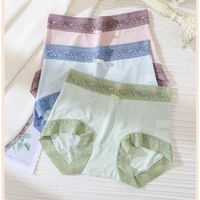 3pcs set panties for women nderwear lce silk lace breathable panties girl mid rise briefs thin pantw fashion sexy female panties