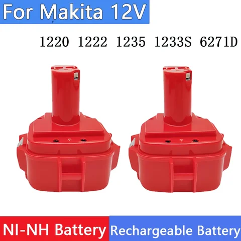 Ni-MH аккумуляторная батарея 12 В, 3500 мАч, сменная батарея для электроинструментов для Makita 1220 1222 1235 1233S 6271D L50 PA12