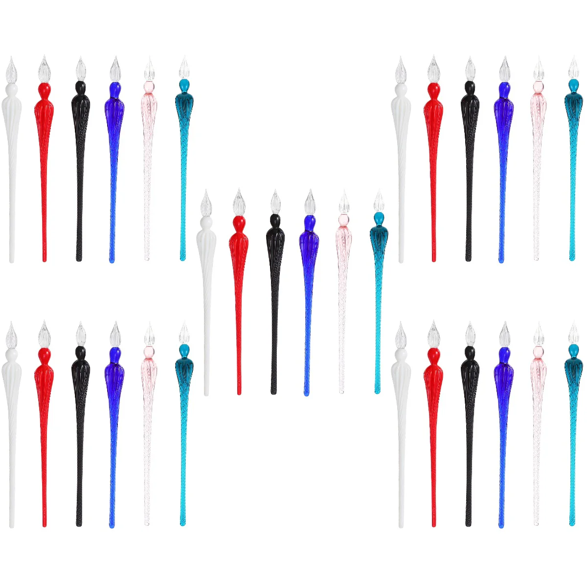 

30 Pcs Glass Dipping Pen Decorative Crystal Glass Dip Pen Creative Signature Pen