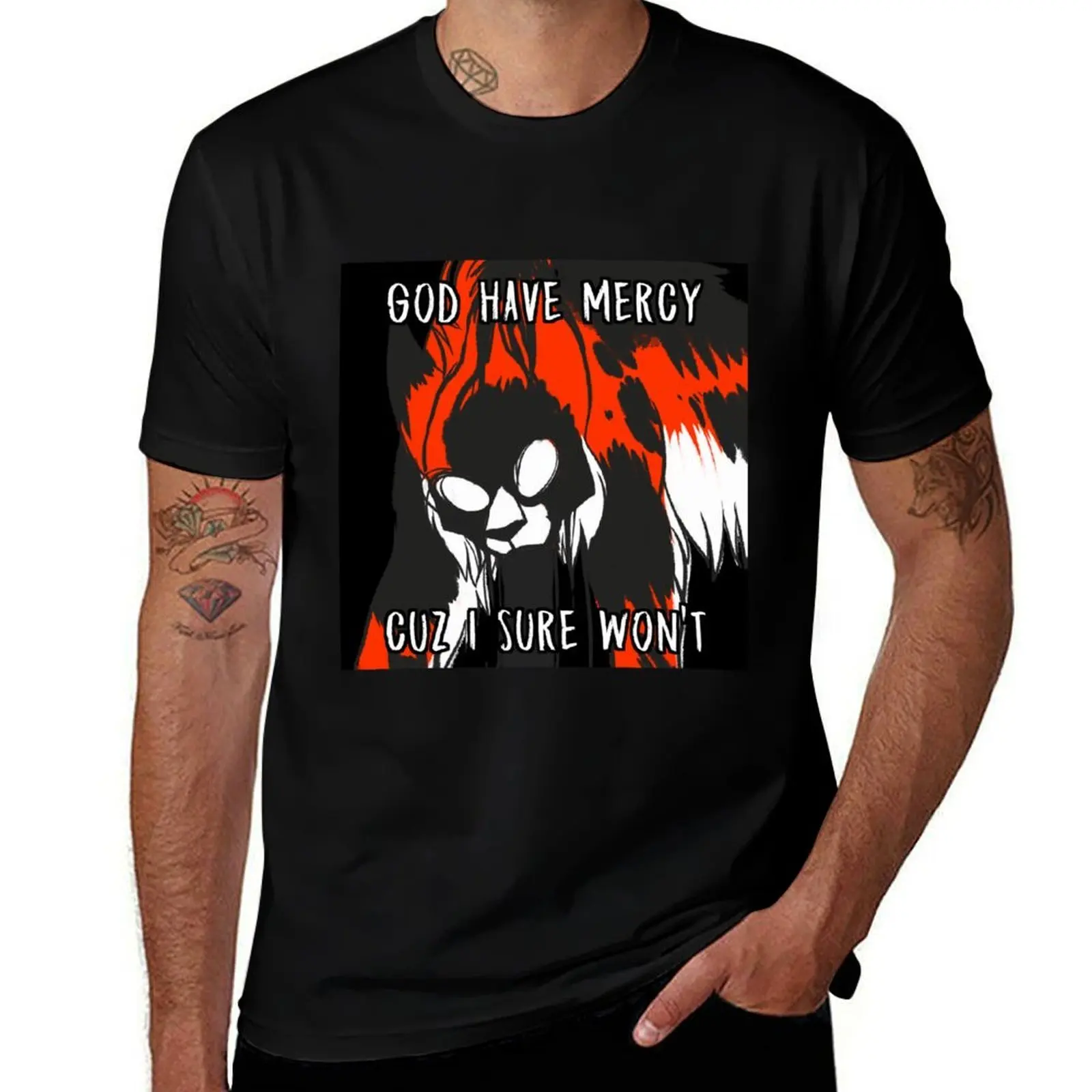 Фото Футболка Mapleshade: GOD HAVE MERCY, CUZ I SURE WON'T, летняя футболка для фестивалей №1