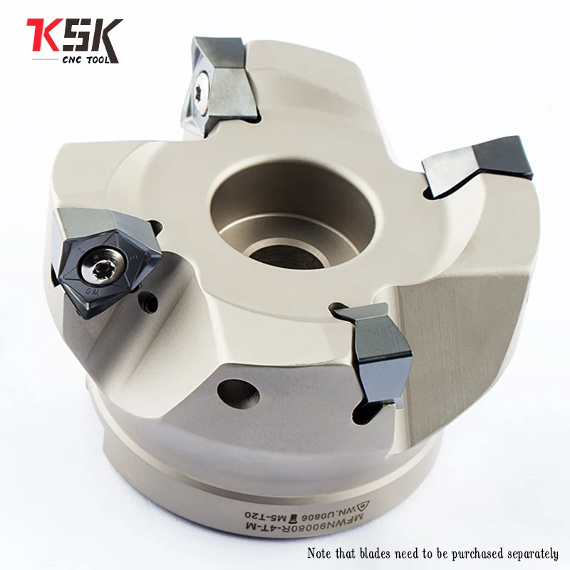 MFWN900 plane milling cutter head 90 degrees double hexagonal heavy cutting fast feed WNMU080608 insert