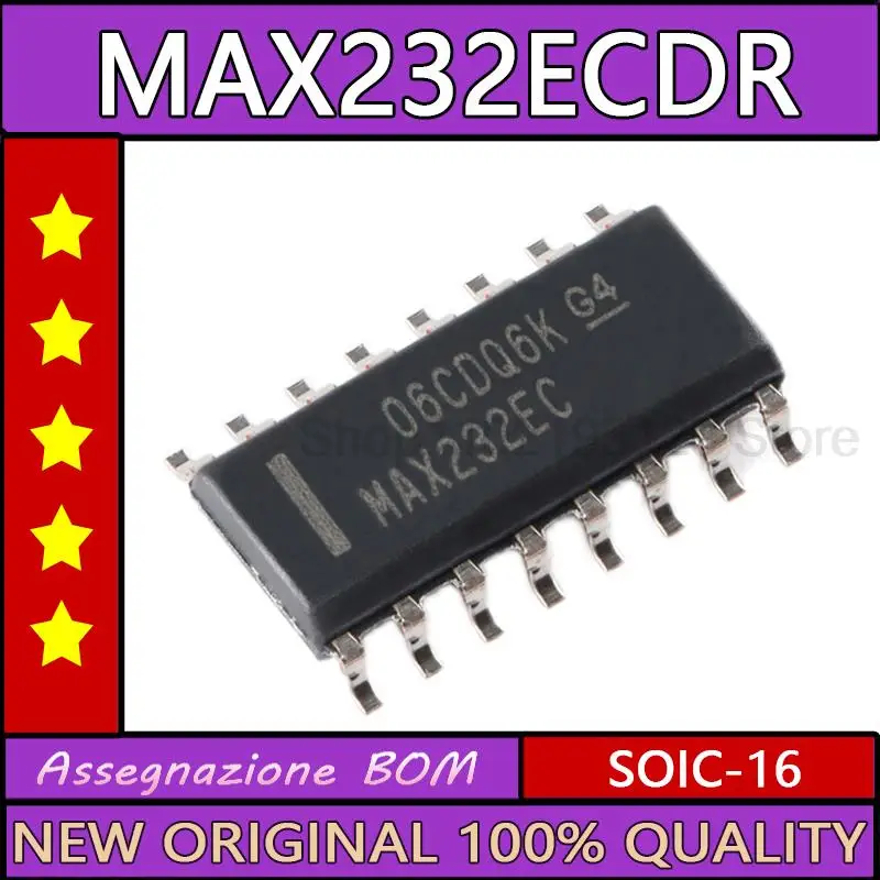 

10pcs / lot new original / max232ecdr soic-16 RS-232 driver / receiver chip