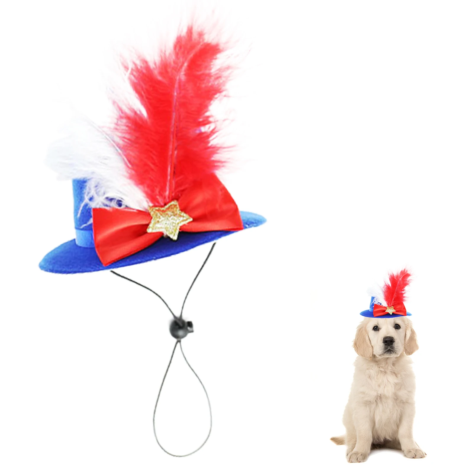 

American Flag Pet Costume Independence Day Pet Headwear 4th Of July Patriotic Puppy Lightweight And Comfortable Costume For Pet