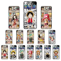 one piece anime deluxe poster for xiaomi civi play mix 3 a2 a1 poco x3 nfc f3 gt m3 m2 x2 f2 pro black phone case