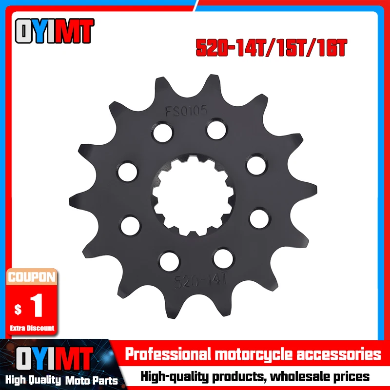 14T/15T/16T Motorcycle Front Sprocket Chain Wheel For Yamaha
