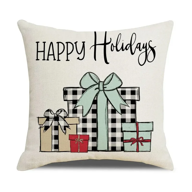 Рождественский декор наволочки прекрасный снеговик плед наволочка детские