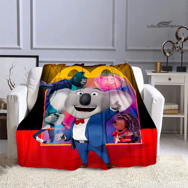 Одеяло детское Фланелевое с мультяшным принтом и надписью Happy Voice |