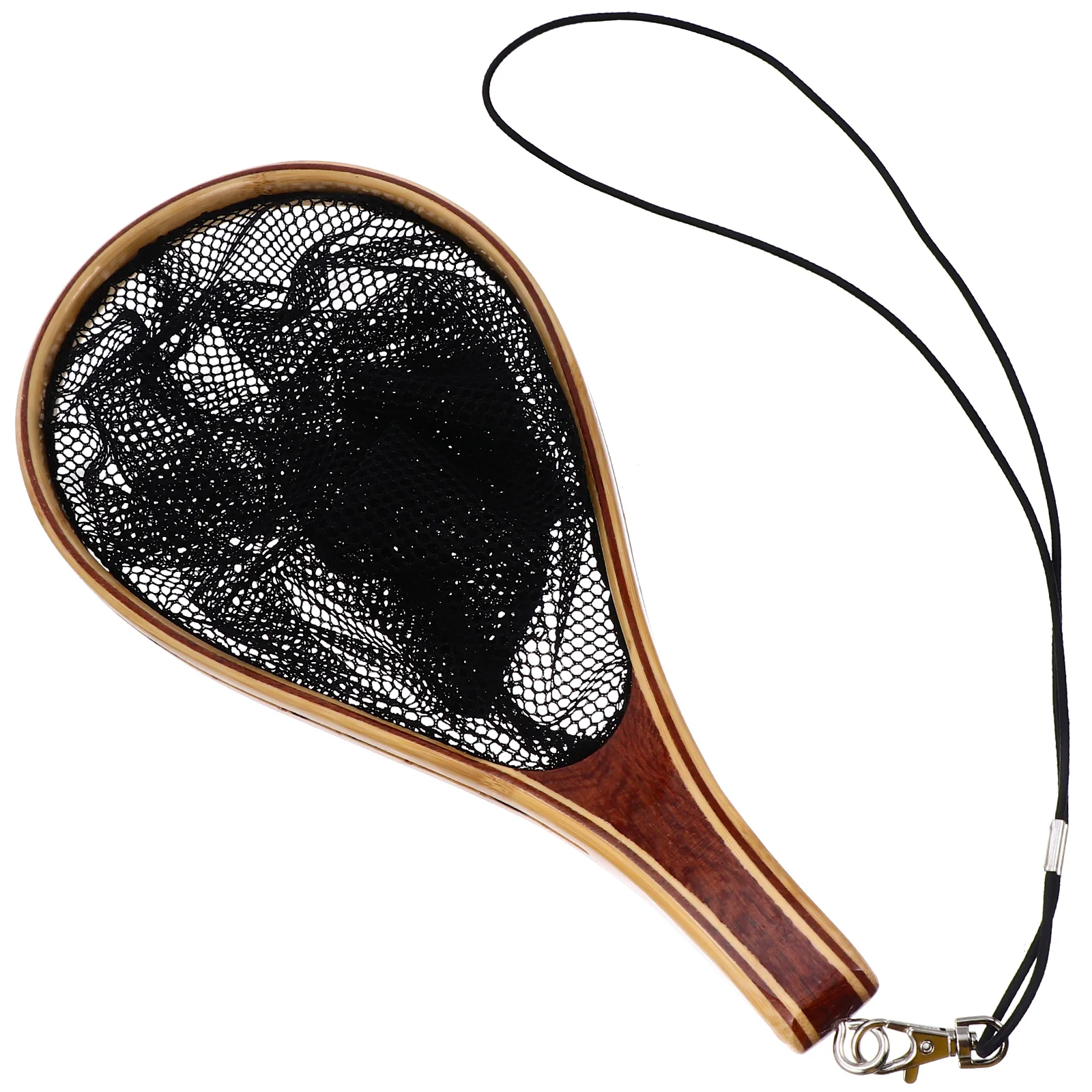 

Bamboo Handle Fish Net Durable Landing Net Outdoor Release Scoop Fishing Tool