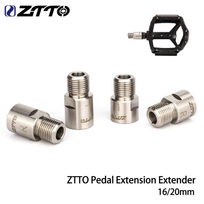 

ZTTO Mountain Bike Pedal Extender Extends Pedal Axle 20mm Extender Accessories Chrome Molybdenum Steel Bearings