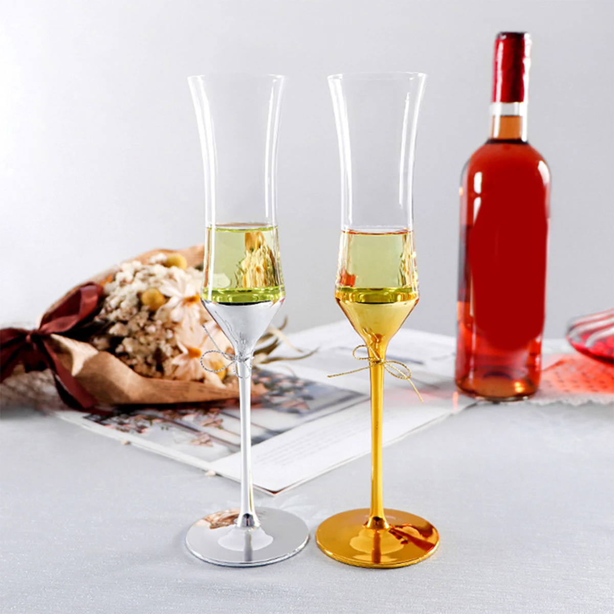 (Логотип может быть выгравирован) 165 мл гальванизированный золотой хрустальный