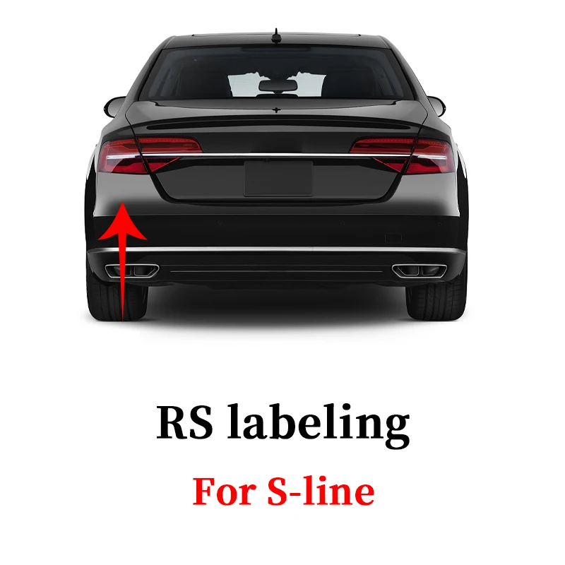 Автомобильные высококачественные декоративные наклейки RS автомобильные для Audi