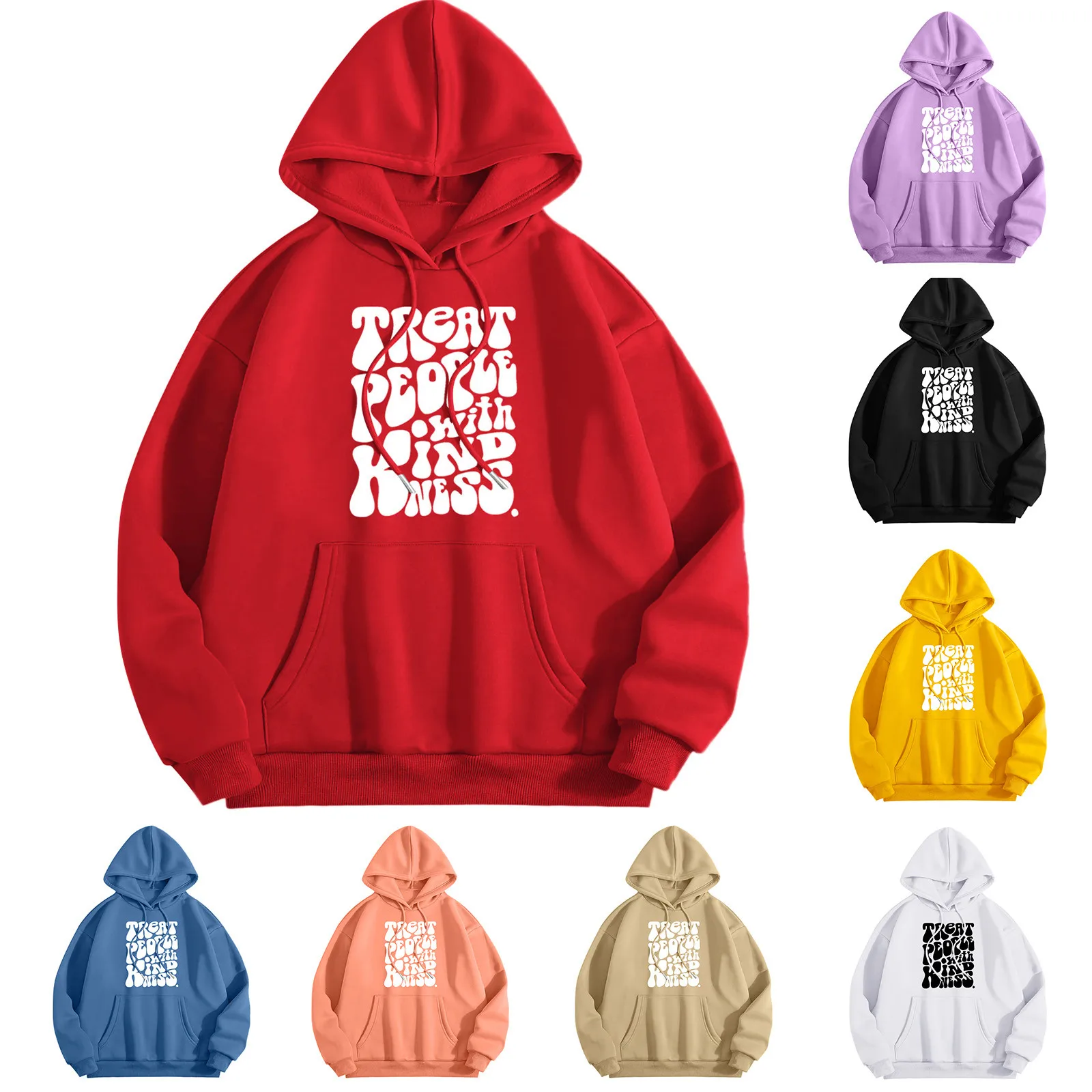 

Женская толстовка с капюшоном и надписью, 8 цветов
