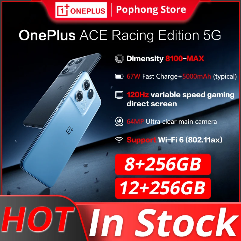 Смартфон OnePlus Ace Racing Edition, 6,59 дюйма, 120 Гц, 8100 мАч Смартфон OnePlus Ace Racing Edition, 6,59 дюйма, 120 Гц, 8100 мАч