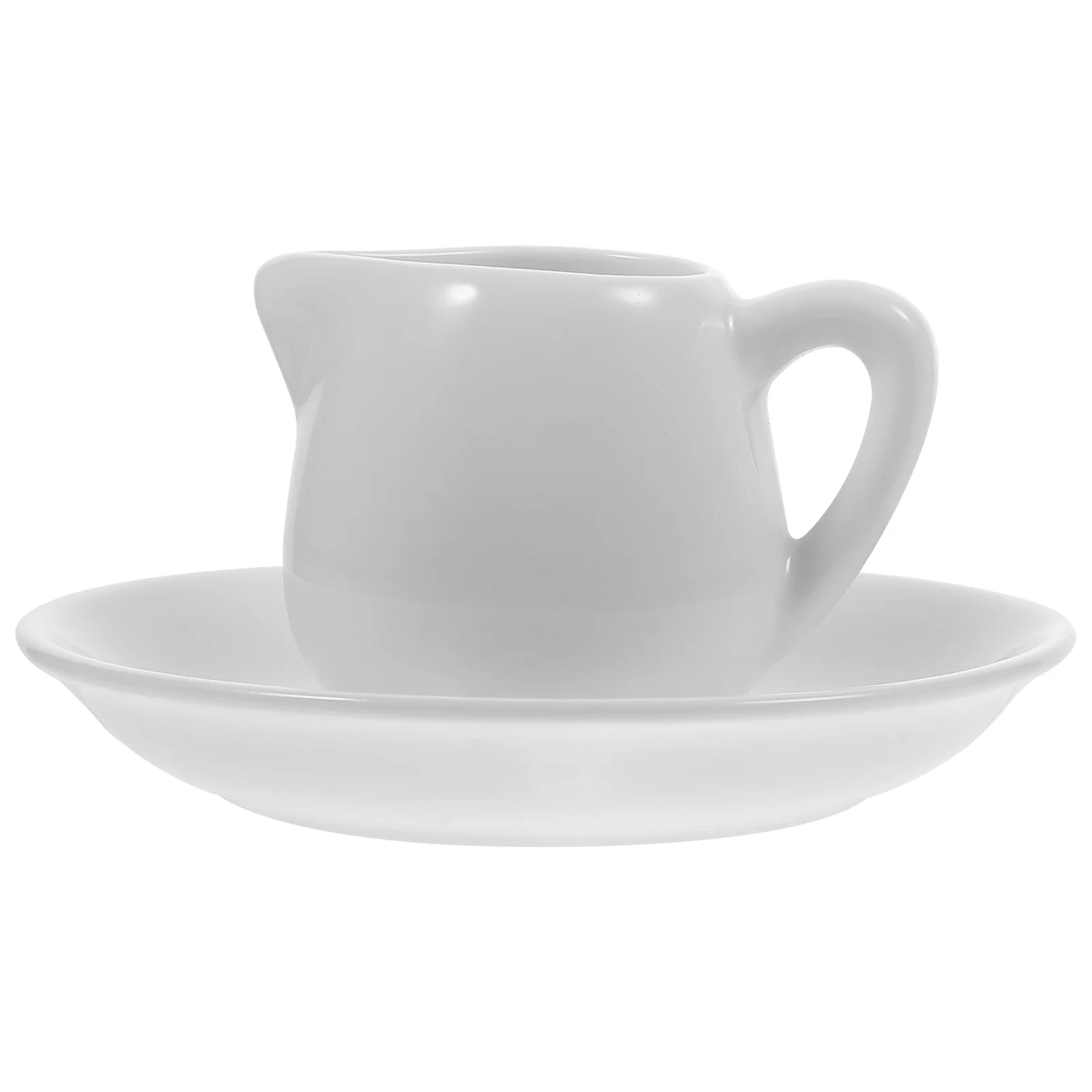 

Of Milk Jug Ceramic Cream Jug Gravy Boat Sauce Pitcher Milk Creamer Coffee Syrup Jug With Saucer Kitchen Milk Jug
