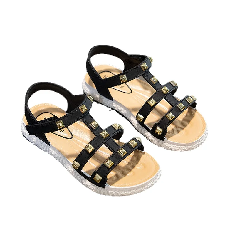 

Girls Sandals Summer Soft Bottom Non-slip Primary School Students Children's Princess Sandals PVC GLADIATOR Baby Girl Shoes