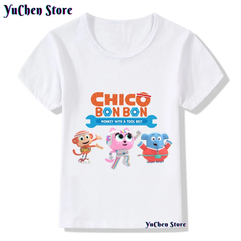 

Chico Bon детская мультяшная футболка 2022 Новинка модная футболка для мальчиков на день рождения летний топ с коротким рукавом для детей и девоч...