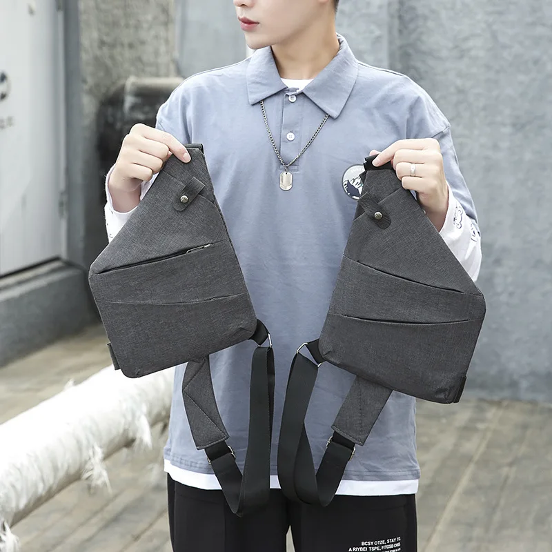 Men Travel Business Chest Bag Burglarproof Shoulder Bag Holster Anti Theft Security Strap Digital Storage Bags for Male Handbag