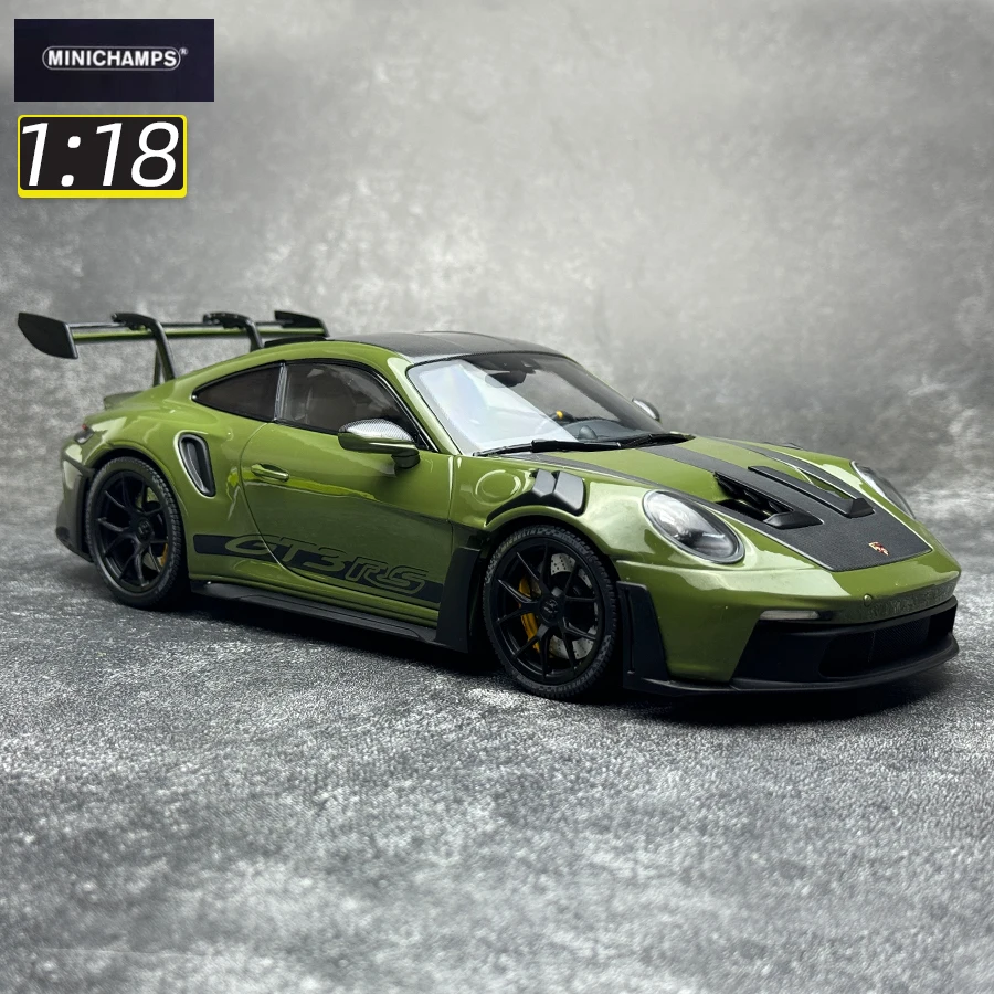 Мини-лампы масштаб 1:18 новый PORSCHE 911(992) GT3 RS 2024 модель автомобиля металлическая