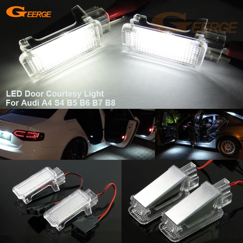 

For Audi A4 S4 B5 B6 B7 B8 Excellent Ultra bright Smd LED Courtesy Door Light lamp Bulb No OBC error car Accessories