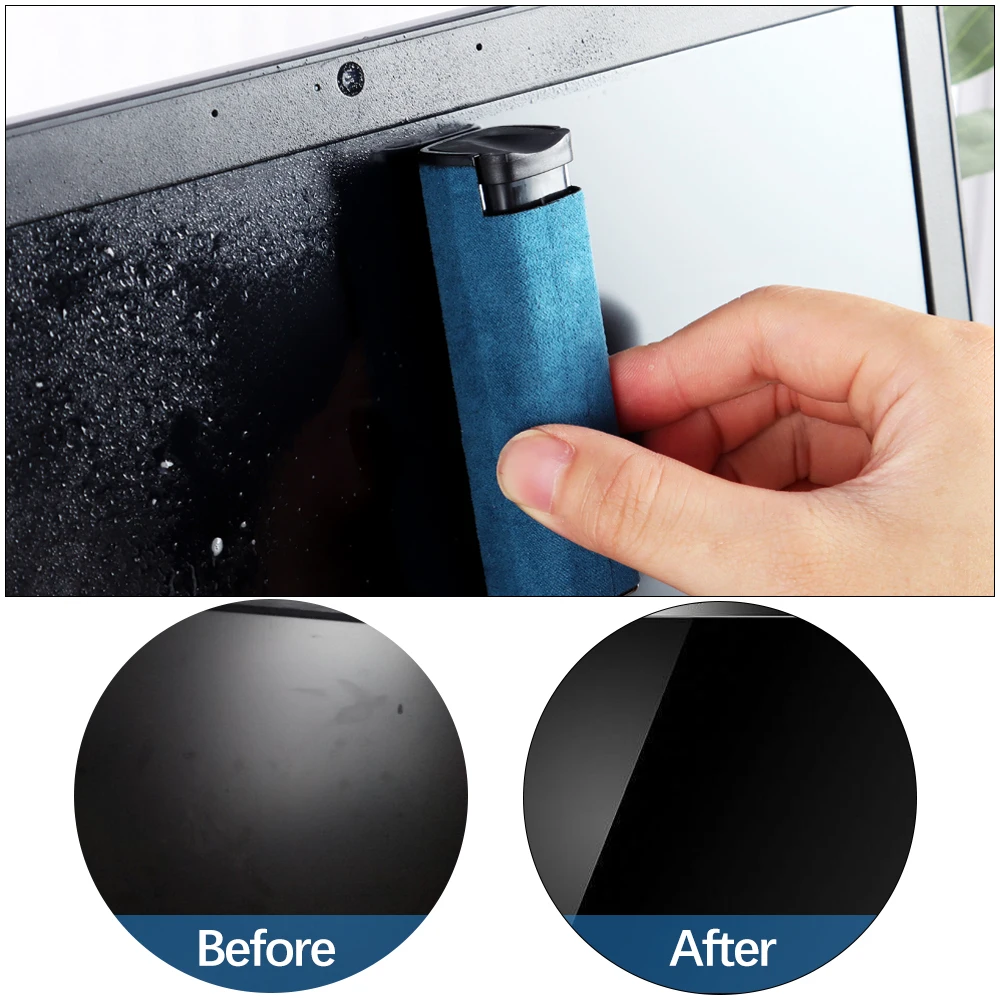 

1PC 2 In 1 Phone Screen Cleaner Spray Computer Screen Dust Removal Microfiber Cloth Lens Cleaning Artiface Tools Easy To Carry