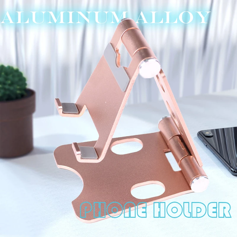 

Office Home Desktop Lazy Bracket Compatible with Smartphone & Tablet High Quality Alloy Sturdy Phone Holder Dual-axis Stands ISO
