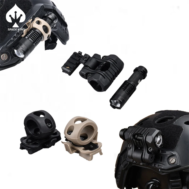 

Крепление на шлем, фонарик, базовая направляющая, мини-разведчик, набор, военное защитное оборудование для шлема, быстрая установка и снятие