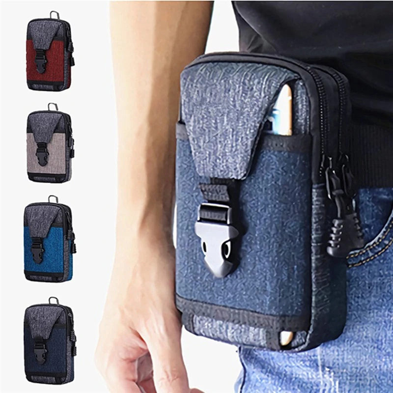 

Waist Pack Men's Casual Bag Travel Purse Waterproof Belt Zipper Tactical Outdoor Sport Multifunction Change Pack Phone Pocket