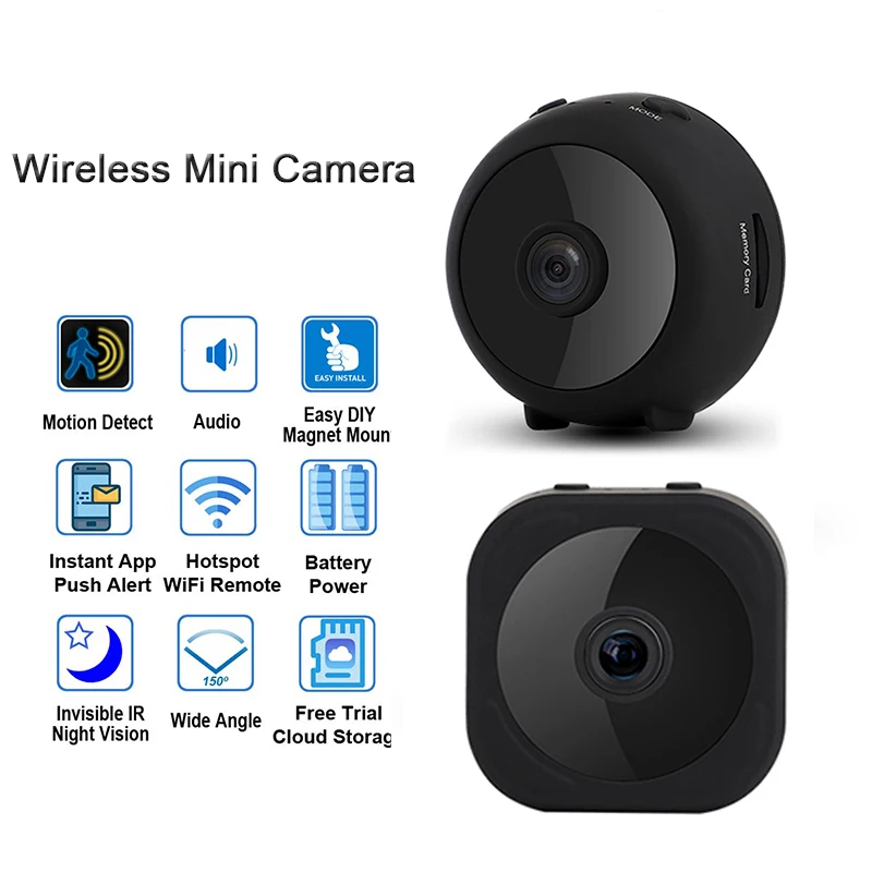 

home mini WiFi camera 1080P high-definition IP night built-in microphone video security wireless monitor