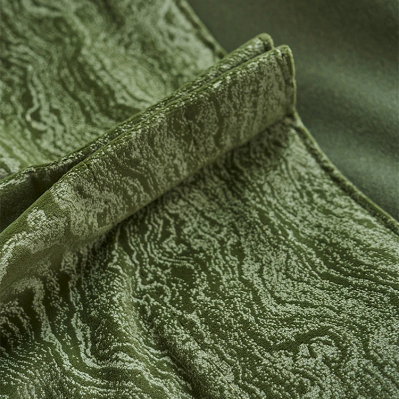 Американский ретро зеленый свет роскошные французские бархатные толстые шторы