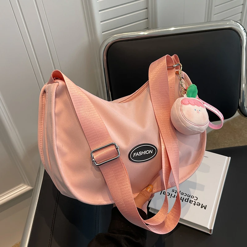 Cute casual nylon women's bag 2023 new single shoulder crossbody bag fashion tote travel shopping bag purse Schoolbag for girls